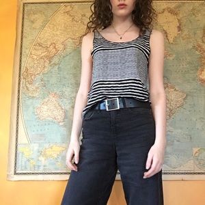 Black and white stripped tank top